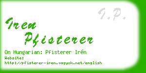 iren pfisterer business card