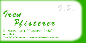 iren pfisterer business card